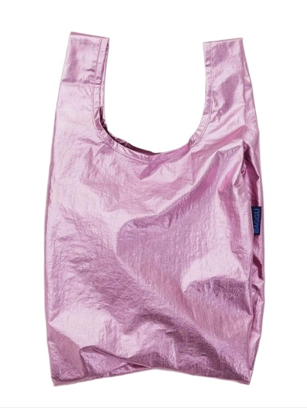 *NWT* BAGGU Blush Metallic Standard Bag, Pink Metallic Baggu Standard - Picture 7 of 9